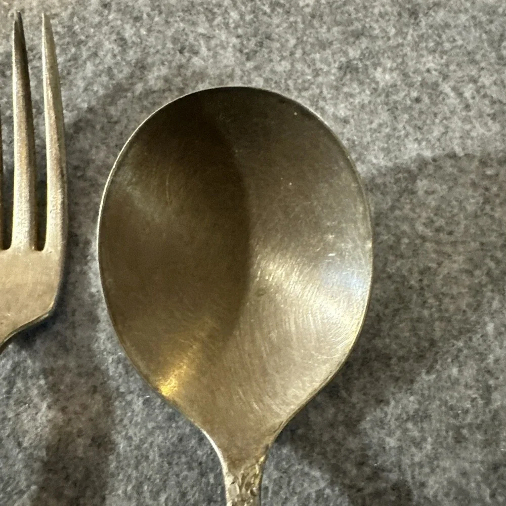 Oneida Community Evening Star Silver Plated 2 Forks 1 Soup Spoon Vintage
